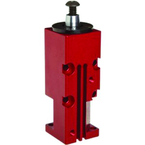 Block Style Pneumatic Swing Cylinder - #8115-LA .38'' Vertical Clamp Stroke - RH Swing - Exact Tool & Supply