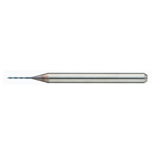 MDSS0039-ACF40B 0.39 mm Dia. × 0.39 mm Shank × 4 mm Flute Length × 38 mm OAL, PVD, External Coolant, Cylindrical Solid Carbide Drill - Exact Tool & Supply