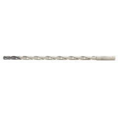 MDW3906XHV20 25/64″ Dia. × 0.394″ Shank × 8.779″ Flute Length × 10.905″ OAL, DEX, External Coolant, Cylindrical Solid Carbide Drill - Exact Tool & Supply
