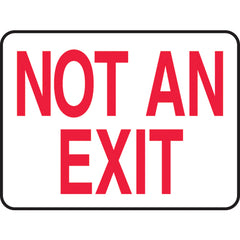 Sign, Not An Exit, 10″ × 14″, Aluminum - Exact Tool & Supply