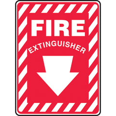 Sign, Fire Extinguisher, 10″ × 7″, Vinyl - Exact Tool & Supply