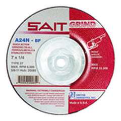 6″ × 1/4″ × 7/8″ - Aluminum Oxide 24 Grit Type 27 - Cut-Off Wheel - Exact Tool & Supply