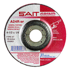 5″ × 1/4″ × 5/8″ 11 - Aluminum Oxide A24R - Depressed Center Wheel - Exact Tool & Supply