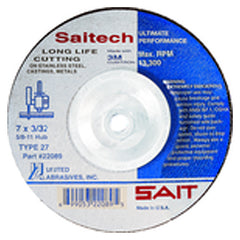 7″ × 1/8″ × 5/8″ 11 - Ceramic - Depressed Center Wheel - Exact Tool & Supply