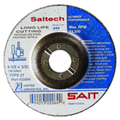 4 1/2″ × 1/4″ × 5/8″ 11 - Ceramic - Depressed Center Wheel - Exact Tool & Supply