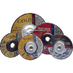 4 1/2″ × 1/4″ × 5/8″ 11 - Red Aluminum Oxide A33 - Depressed Center Wheel - Exact Tool & Supply