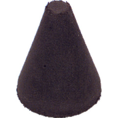 1 1/4″ × 1″-1/4″ × 1/4″ - Tapered Resin Bonded Rubber Cone (Extra Fine Grit) - Exact Tool & Supply