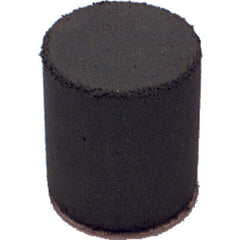 1x 7/8″ × 1/4″ - Cylinder Resin Bonded Rubber Cone (Fine Grit) - Exact Tool & Supply