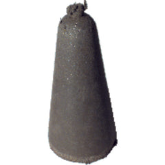2″ × 1″-1/2″ × 1/4″ - Tapered Resin Bonded Rubber Cone (Coarse Grit) - Exact Tool & Supply