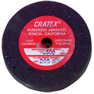 6 x 1/2 x 1/2'' - Resin Bonded Rubber Wheel (Extra Fine Grit) - Exact Tool & Supply