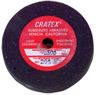 8 x 1-1/2 x 5/8'' - Resin Bonded Rubber Wheel (Fine Grit) - Exact Tool & Supply