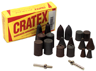 #227 Resin Bonded Rubber Kit - Cone Test - Various Shapes - Equal Assortment Grit - Exact Tool & Supply