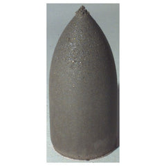 1 3/4″ × 7/8″ × 1/4″ - Bullet Resin Bonded Rubber Cone(Fine Grit) - Exact Tool & Supply