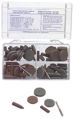 #777 Resin Bonded Rubber Kit - Introductory - Various Shapes - Equal Assortment Grit - Exact Tool & Supply
