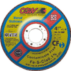 5″ × 1/4″ × 5/8″ 11 - White Aluminum Oxide WA24-SBF - Depressed Center Wheel - Exact Tool & Supply