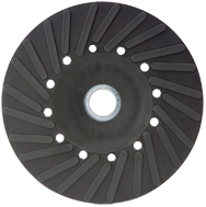 7" - Smooth Bore - Spiral Pattern - Polymer Backing Plate For Resin Fibre Disc Without Nut - Exact Tool & Supply