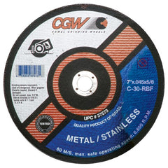 ‎6″ × 0.060″ × 1-1/4″ - A60-0-BFTK - Aluminum Oxide Reinforced Cut-Off Wheel - Exact Tool & Supply