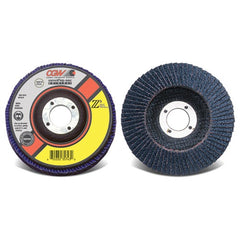 7″ × 5/8″-11-40 Grit - Zirconia-Stainless Angled Flap Disc - Exact Tool & Supply
