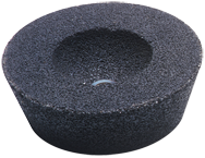 4/3 x 2 x 5/8-11'' - Silicon Carbide 16 Grit Type 11 - Resin Cup Wheel - Exact Tool & Supply