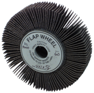 4 x 2" - 120 Grit - Aluminum Oxide - Non-Woven Flap Wheel - Exact Tool & Supply