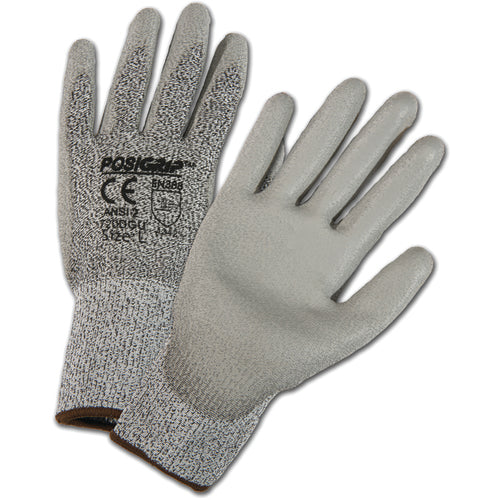 HPPE High Performance Yarn Shell, Gray Polyurethane Palm Cut Resistant Gloves X-Large - Exact Tool & Supply