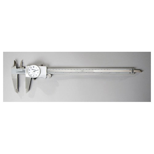 ‎0-12″ Range - Dial Caliper White Face - 0.001″ Graduation Carbide Jaw; OD - Exact Tool & Supply