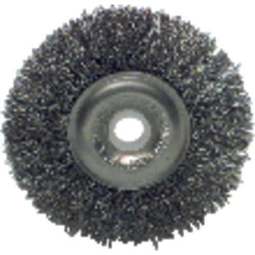 6″ Diameter-5/8″-1/2″ Arbor Hole - Crimped Steel Wire Straight Wheel - Exact Tool & Supply
