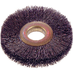 2″ Diameter-1/2″ Arbor Hole - Steel Wire Straight Wheel - Exact Tool & Supply