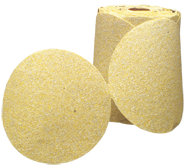 5" x No Hole - 240 Grit - Aluminum Oxide - DriLube Gold Resin Paper Sanding PSA Disc - Exact Tool & Supply