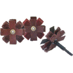 ‎3″ × 3/4″-1/4″-20 Eyelet-60 Grit - Aluminum Oxide Buff and Blend Combi Cross Buff Alt mfg # 727408 - Exact Tool & Supply