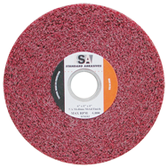 12 x 1 x 5'' - Medium Grit - Aluminum Oxide Metal Finishing Non-Woven Wheel - Exact Tool & Supply