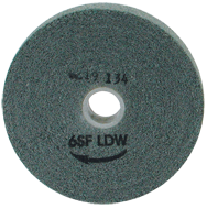 8 x 1 x 3'' - Fine Grit - Silicon Carbide Light Deburring Non-Woven Wheel - Exact Tool & Supply