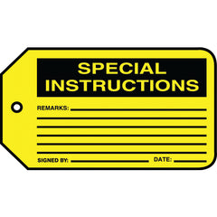 Production Control Tag, Special Instructions, 25/Pk, Cardstock - Exact Tool & Supply
