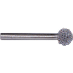 1/4″ × 1/4″-1/8″ Shank - Sphere SSG Carbide Burr - Exact Tool & Supply