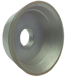 3-3/4 x 1-1/2 x 1-1/4'' - 1/8'' Abrasive Depth - 150 Grit - Type 11V9 Flaring Cup Diamond Wheel - Exact Tool & Supply