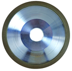 6 x 1 x 1-1/4'' - 1/8'' Abrasive Depth - 150 Grit - 3/8 Rim Type D12A2 Diamond Dish Wheel - Exact Tool & Supply