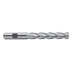 1 Dia. x 8-1/2 Overall Length 4-Flute Square End High Speed Steel SE End Mill-Round Shank-Center Cut-Uncoated - Exact Tool & Supply