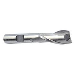 11mm Dia. x 2-11/16 Overall Length 2-Flute Square End High Speed Steel SE End Mill-Round Shank-Center Cut-Uncoated - Exact Tool & Supply