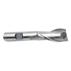 11mm Dia. x 2-11/16 Overall Length 2-Flute Square End High Speed Steel SE End Mill-Round Shank-Center Cut-Uncoated - Exact Tool & Supply