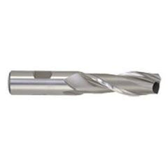 1 Dia. x 5 Overall Length 2-Flute Square End High Speed Steel SE End Mill-Round Shank-Center Cut-Uncoated - Exact Tool & Supply