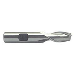 7/8 Dia. x 3-3/4 Overall Length 2-Flute Square End M-42 Cobalt SE End Mill-Round Shank-Center Cut-Uncoated - Exact Tool & Supply