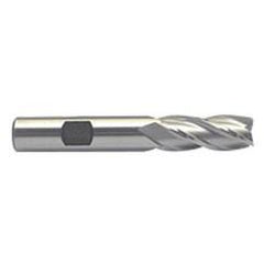 5/8 Dia. x 3-3/4 Overall Length 6-Flute Square End M-42 Cobalt SE End Mill-Round Shank-Center Cut-Uncoated - Exact Tool & Supply