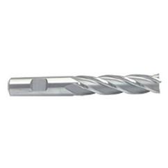 3/8 Dia. x 3-1/4 Overall Length 4-Flute Square End M-42 Cobalt SE End Mill-Round Shank-Center Cut-Uncoated - Exact Tool & Supply
