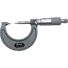 ‎0-25 mm Measuring Range-0.01 mm Graduation - Ratchet Thimble - High Speed Steel Face - Point Micrometer - Exact Tool & Supply