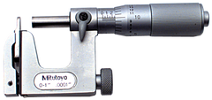 0 - 1'' Measuring Range -  .0001 Graduation - Friction Thimble - Carbide Face - Multi-Anvil Micrometer - Exact Tool & Supply