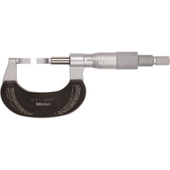 ‎0-25 mm Measuring Range-0.01 mm Graduation - Ratchet Thimble - High Speed Steel Face - Blade Micrometer - Exact Tool & Supply