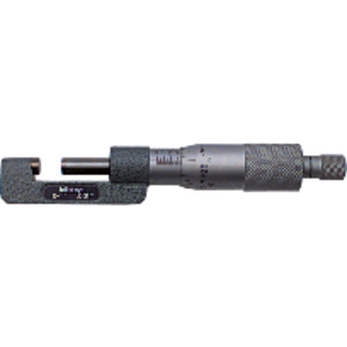 1″-2″ Measuring Range-0.001″ Graduation - Ratchet Thimble - Carbide Face - Hub Micrometer - Exact Tool & Supply