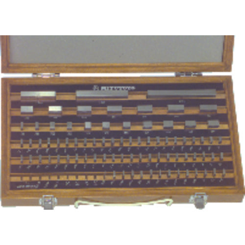 Precision Inch and Metric Rectangular Gage Block Set - Model 516-904-26-81 Pieces - Grade B - Steel - Exact Tool & Supply