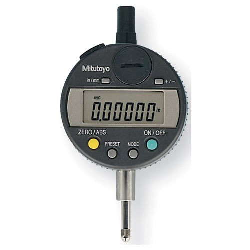 Electronic Indicator - 0.0″-5.0″ / 0.0″-12.7 mm Total Range-0.0005″/0.01 mm Resolution - With Absolute Encoder/Flat Back - Exact Tool & Supply
