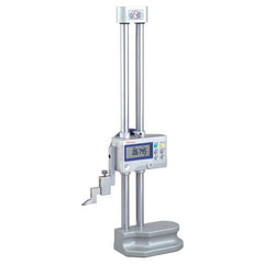 Electronic Twin Beam Height Gage w / SPC Output - 12″ / 300 mm-0.0005″ / 0.01 mm Resolution - Exact Tool & Supply